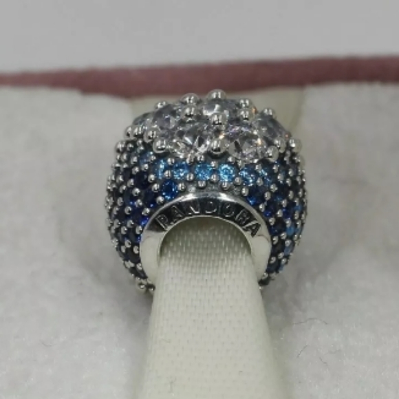 Pandora blue Enchanted pave charm. - Picture 4 of 8